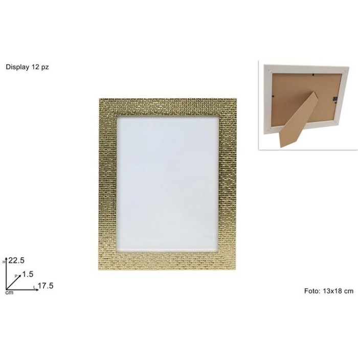 CORNICE PER FOTO 1318CM ORO FANTASIA QUADRETTI IN DISPLAY